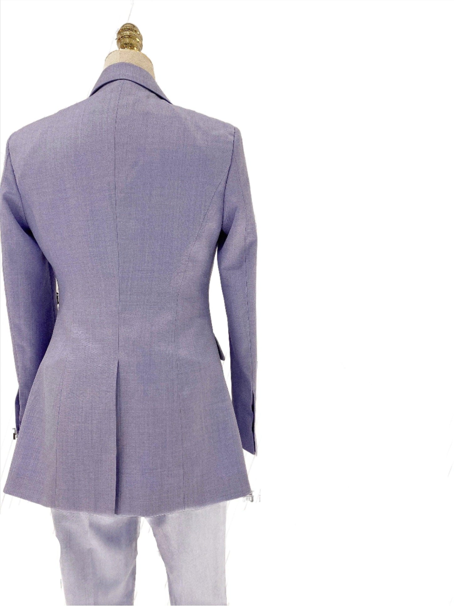 Purple Three-Piece Suit - Women Double-Breasted Pantsuit - Pantsuit - Guocali