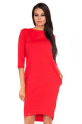 Relaxed Fit Knit Day Dress Everyday Style-Day Dress-GUOCALI