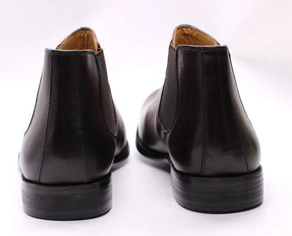 Renard Leather Ankle Dress Boots -Guocali