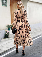 Resort V-Neck Long-Sleeved Summer Dress -Guocali