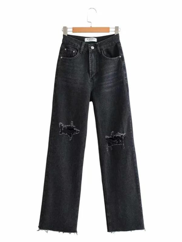 Edgy Women Jeans – High Raw Hem