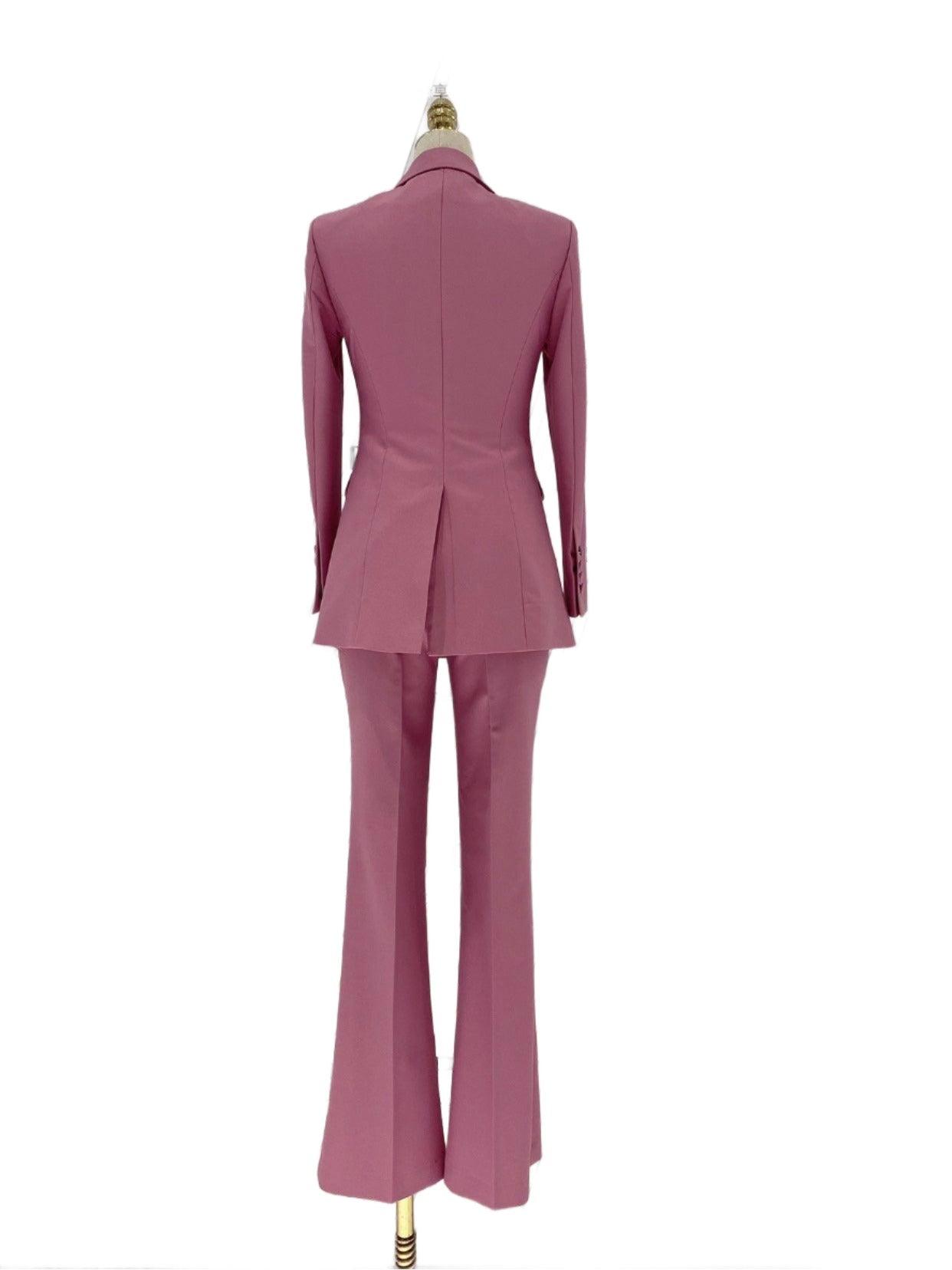Rose Two Piece Pant Suit - Women Slim Fit Trouser Suit - Pantsuit - Guocali