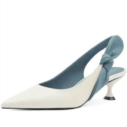 Sandals Slingback Knot Leather Women Sandals -Guocali