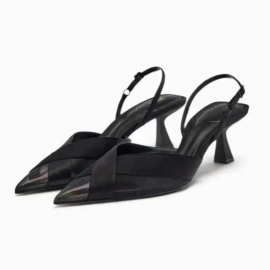Sandals Women Sandals Pointed Toe Slingback -Guocali