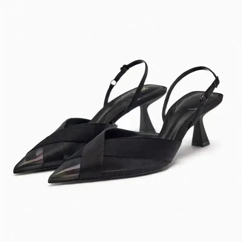 Sandals Women Sandals Pointed Toe Slingback -Guocali