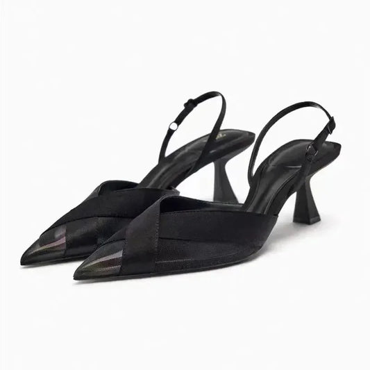 Sandals Women Sandals Pointed Toe Slingback -Guocali