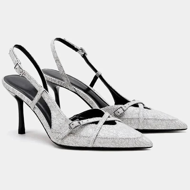 Sandals Women Sandals Summer Heels Pointed Toe -Guocali