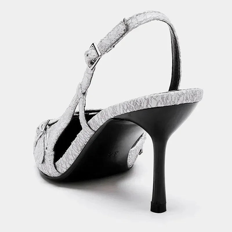 Sandals Women Sandals Summer Heels Pointed Toe -Guocali