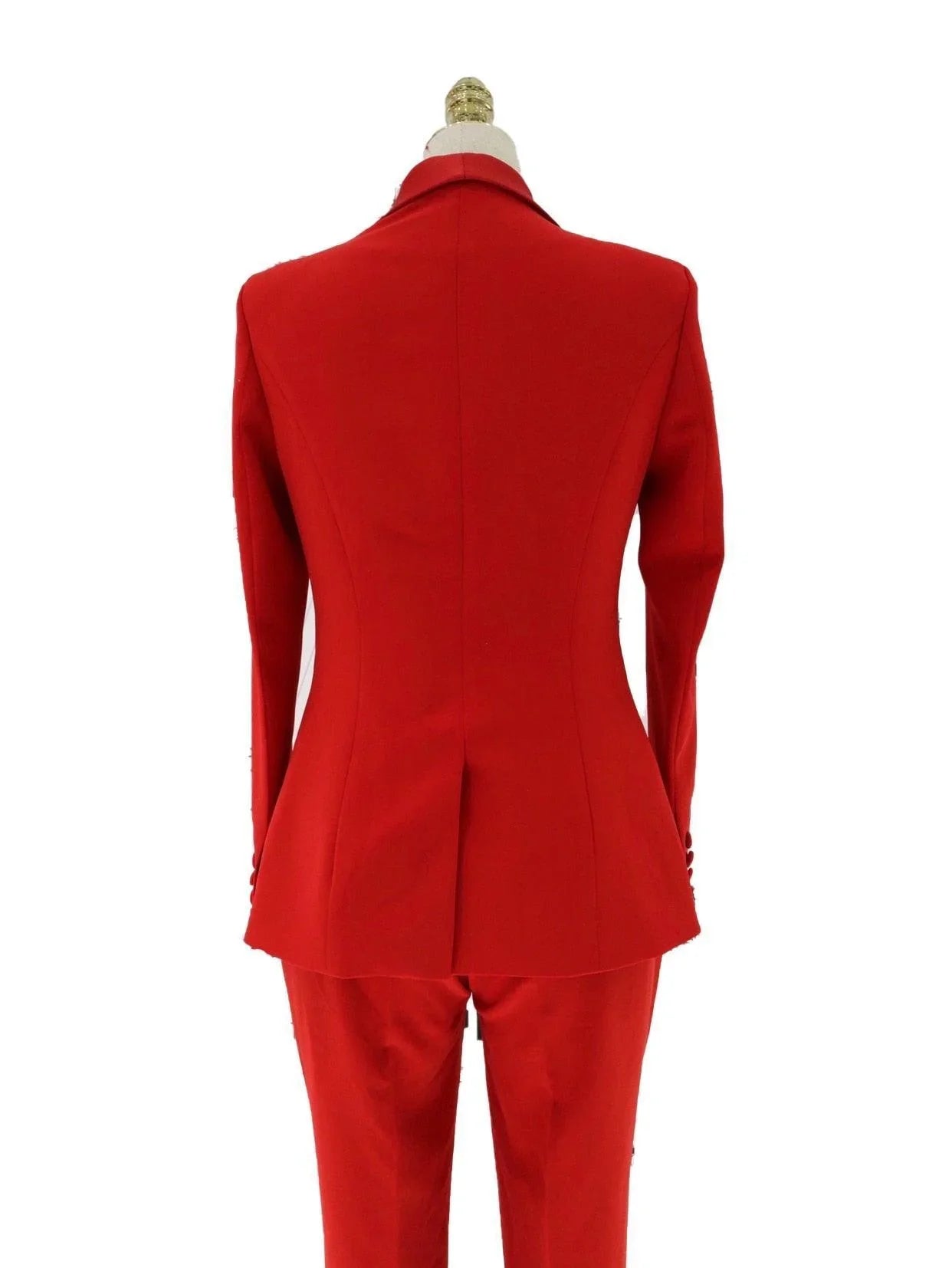 Satin Lapel Collar Pant Suit - Women Trouser Suits - Trouser Suit -Guocali