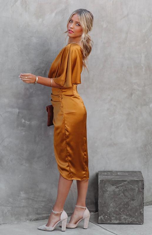 Sexy One Sleeve Irregular Pleated Party Dress - Dresses - Guocali