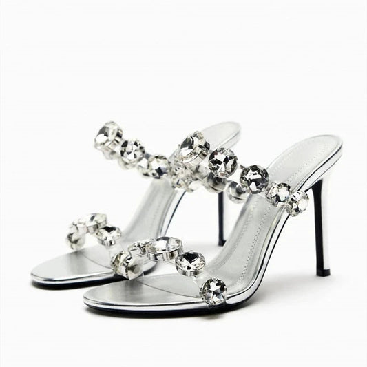 Shoes-Women-Sandals-Silver-38-summer-GUOCALI