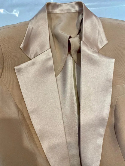 Silk Satin Wedding Pantsuit - Women Trouser Suits - Trouser Suit -Guocali