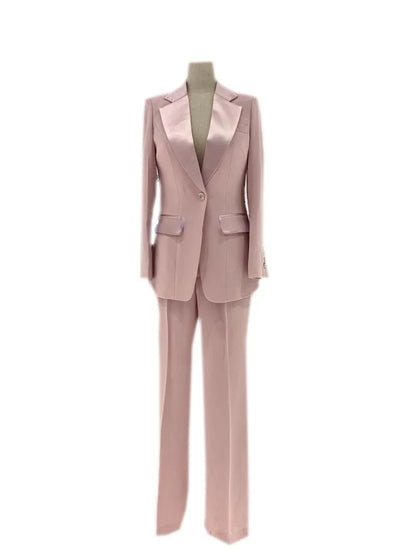Silk Satin Wedding Pantsuit - Women Trouser Suits - Trouser Suit -Guocali