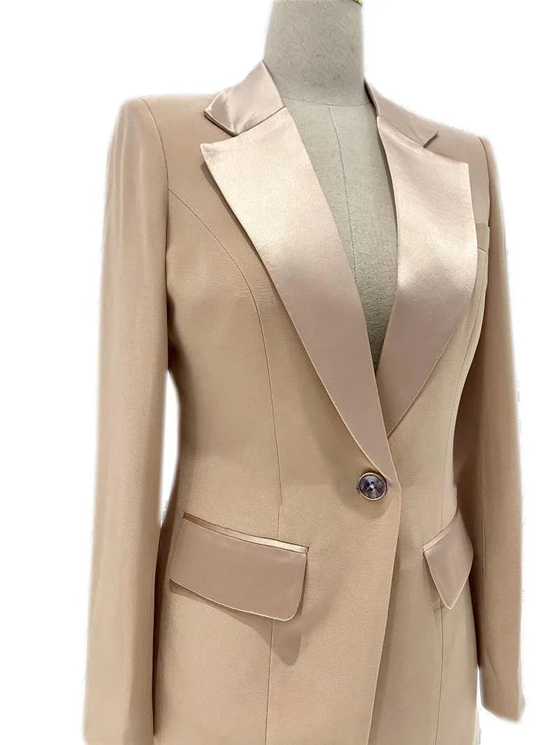 Silk Satin Wedding Pantsuit - Women Trouser Suits - Trouser Suit -Guocali