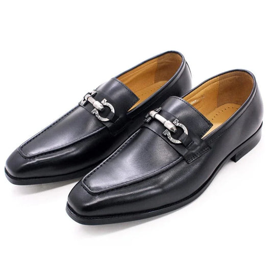 Slip On Leather Loafer Shoes - Men Shoes -Guocali