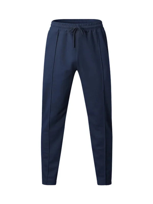 Sporty Men Trousers – Mid Rise Elastic Waist -Guocali