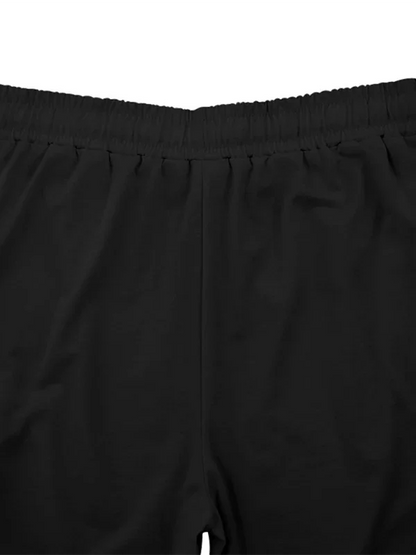 Sporty Men Trousers – Mid Rise Elastic Waist -Guocali