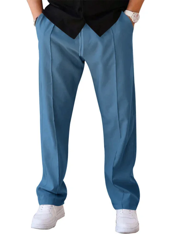Sporty Men Trousers – Mid Rise Elastic Waist -Guocali