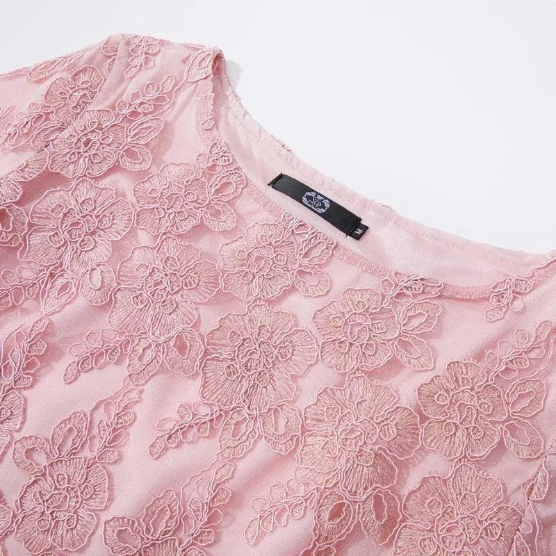 Spring Autumn Casual Embroidery Work Dress -Guocali