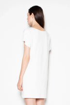 Striped Short Sleeve Dress Lightweight Summer Casual Fit-Day Dress-GUOCALI