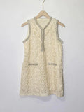 Studded Diamond V-Neck Lace Dress -Guocali