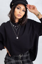 Women's Sweatshirt - Mock-Neck With Regular Fit
