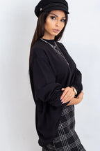 Women's Sweatshirt - Mock-Neck With Regular Fit