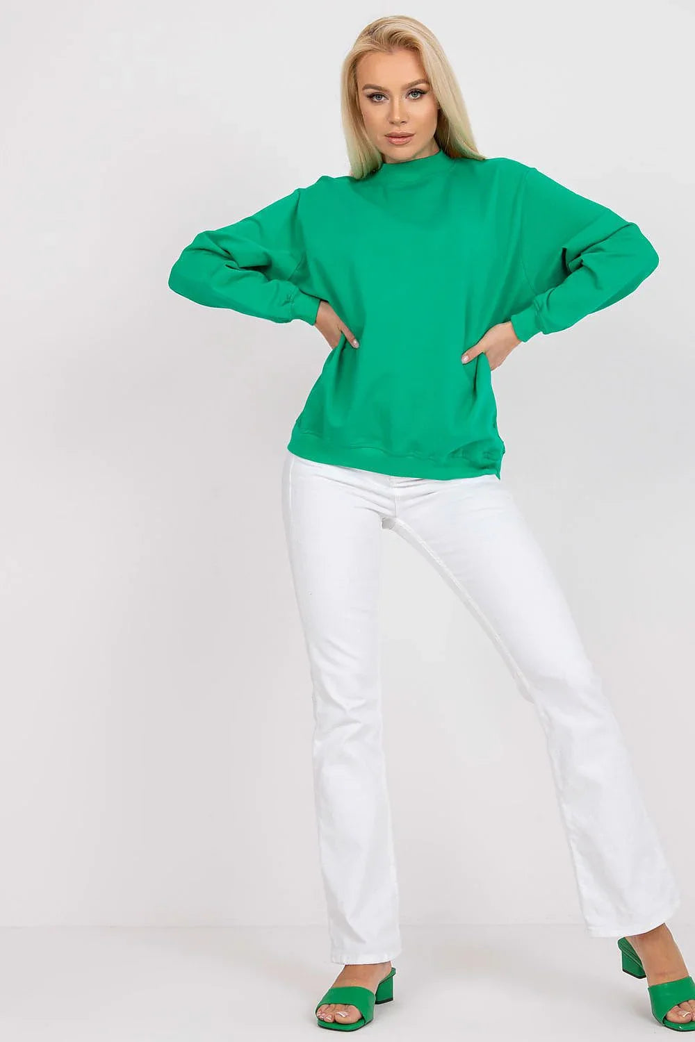 Women's Sweatshirt - Mock-Neck With Regular Fit