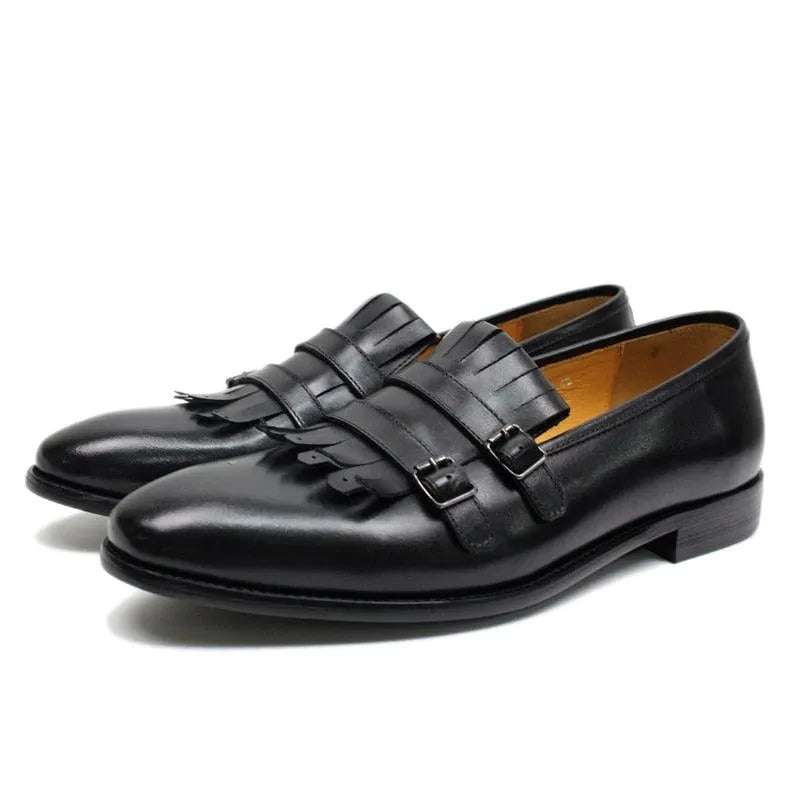 Tassel Monk Strap Loafers - Loafer Shoes - Guocali