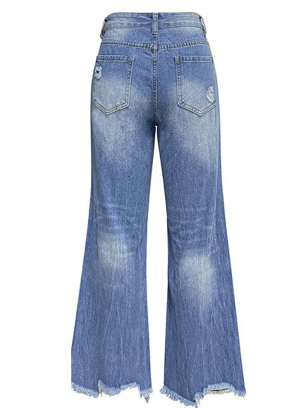 Edgy Women Jeans – High Rise Tassel Hem