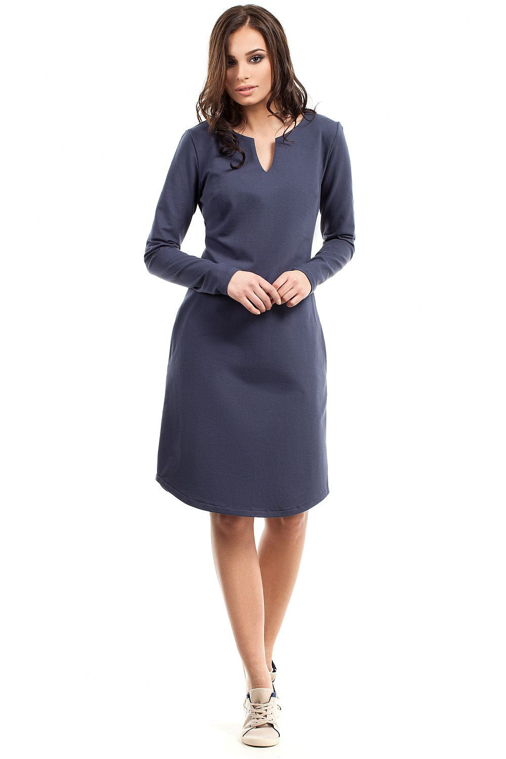 V Neck A Line Day Dress Casual Style-Day Dress-GUOCALI