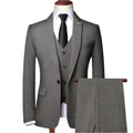 Retro Plaid Men Suit - Slim Fit Business Formal -Guocali