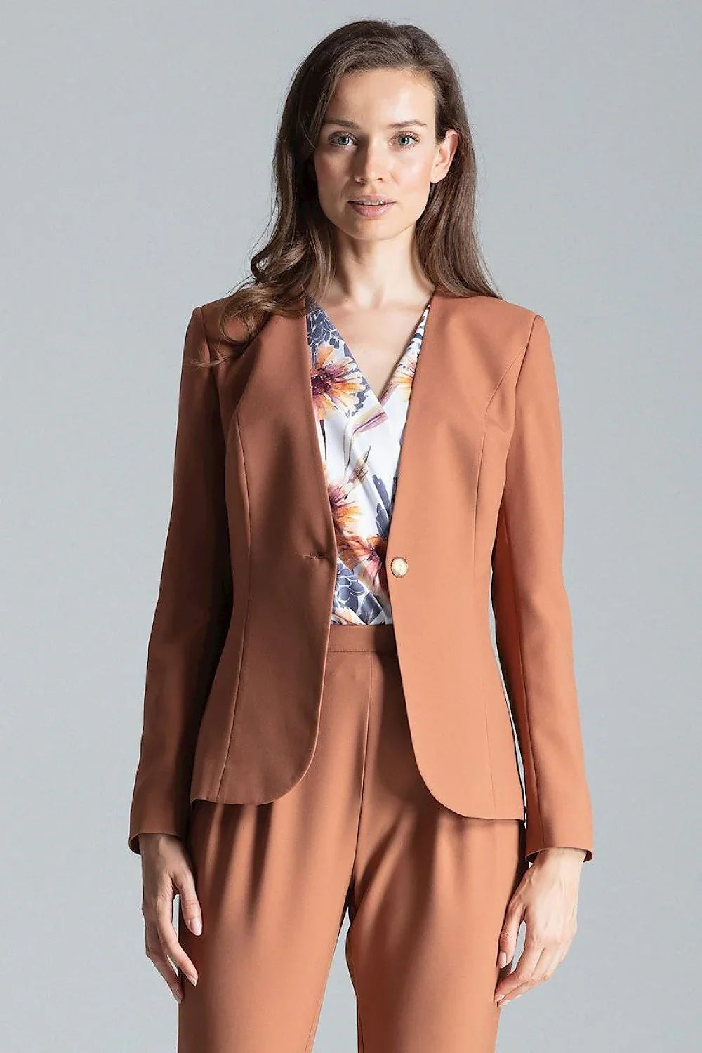 Women Suit Jacket - Lightweight - 1-Button Blazer