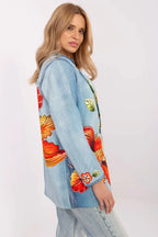 Women Blazer - Lightweight - 1-Button, Multicolor