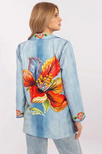 Women Blazer - Lightweight - 1-Button, Multicolor