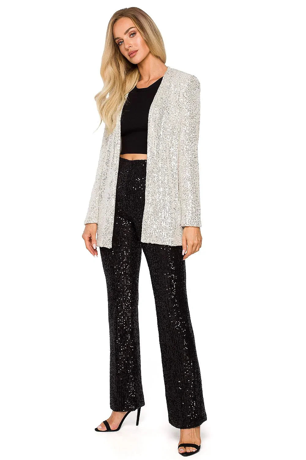 Women Blazer - Lightweight - Slip-On - Beige -Guocali