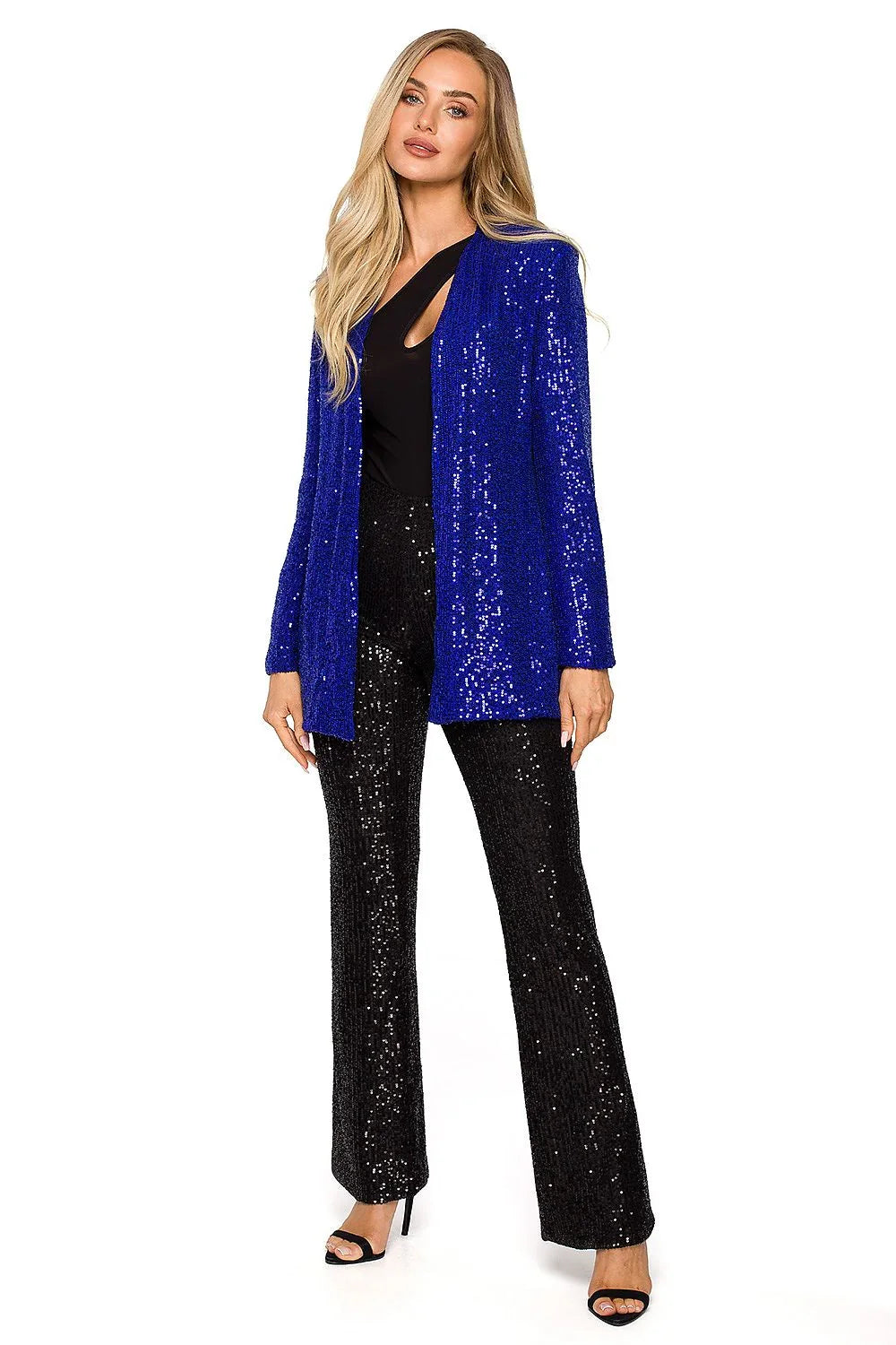 Women Blazer - Lightweight - Slip-On - Blue -Guocali