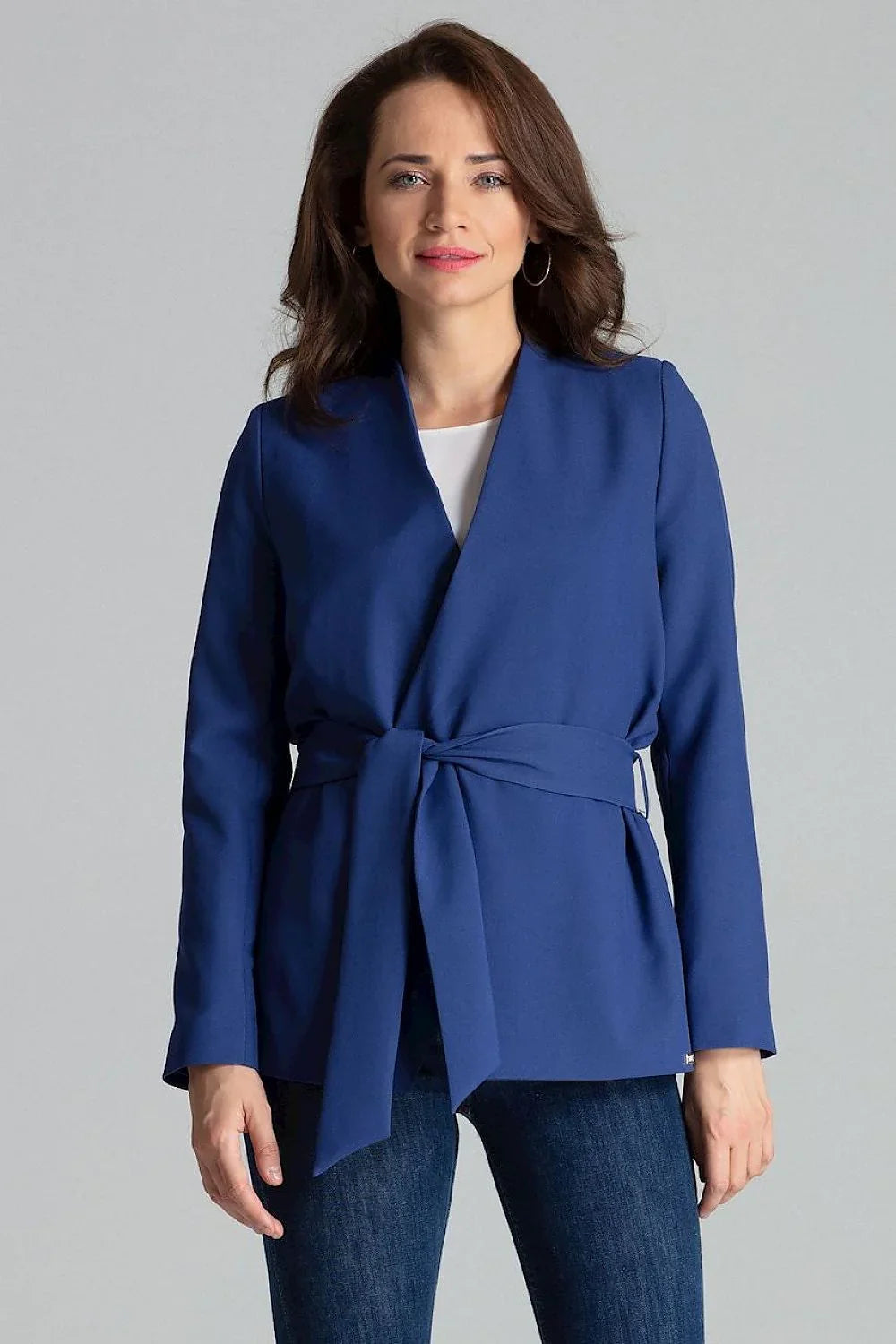 Women Suit Jacket - Lightweight - Tie, Wrap