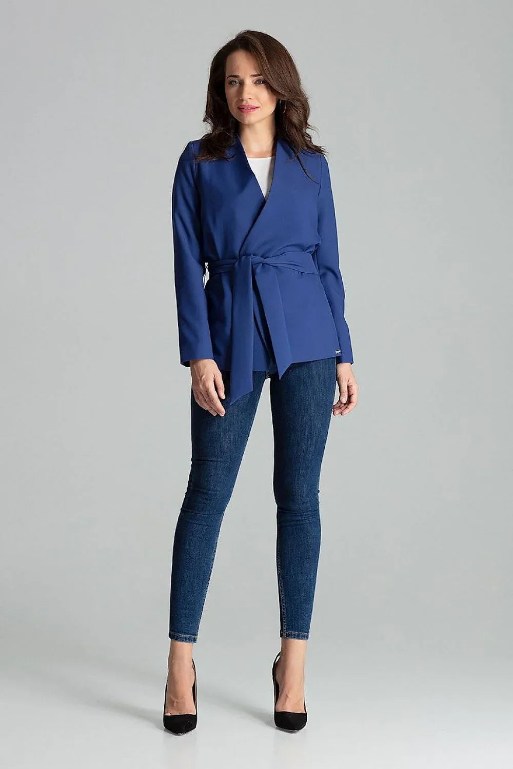 Women Suit Jacket - Lightweight - Tie, Wrap