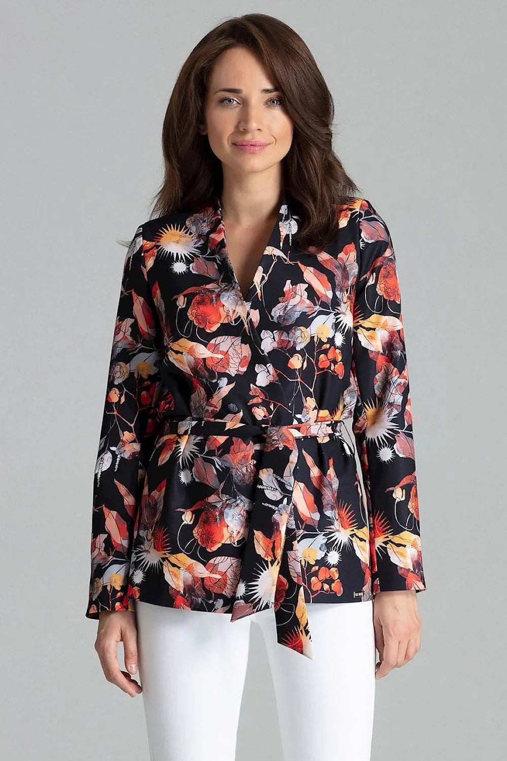 Women Blazer - Lightweight - Tie, Wrap, Multicolor