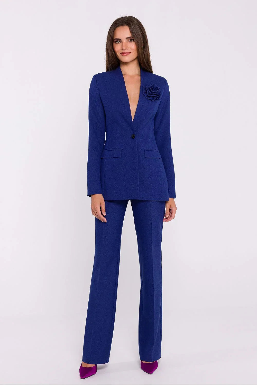 Women Suit Jacket - Stretchable - 1-Button Blazer