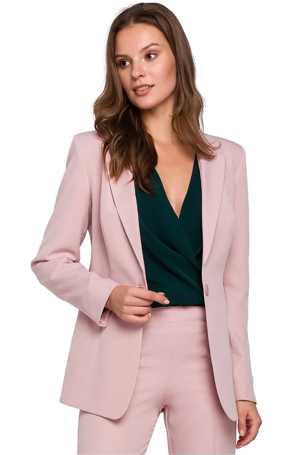 Women Suit Jacket - Stretchable - 1-Button Blazer