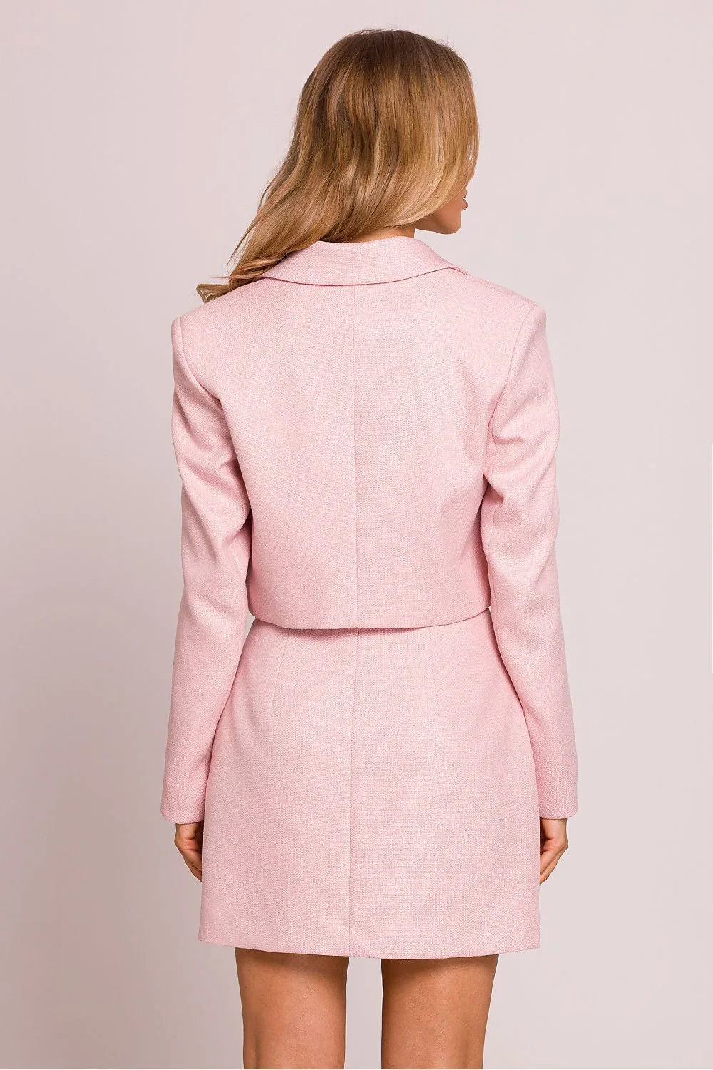 Women Blazer - Stretchable - 1-Button Pink -Guocali