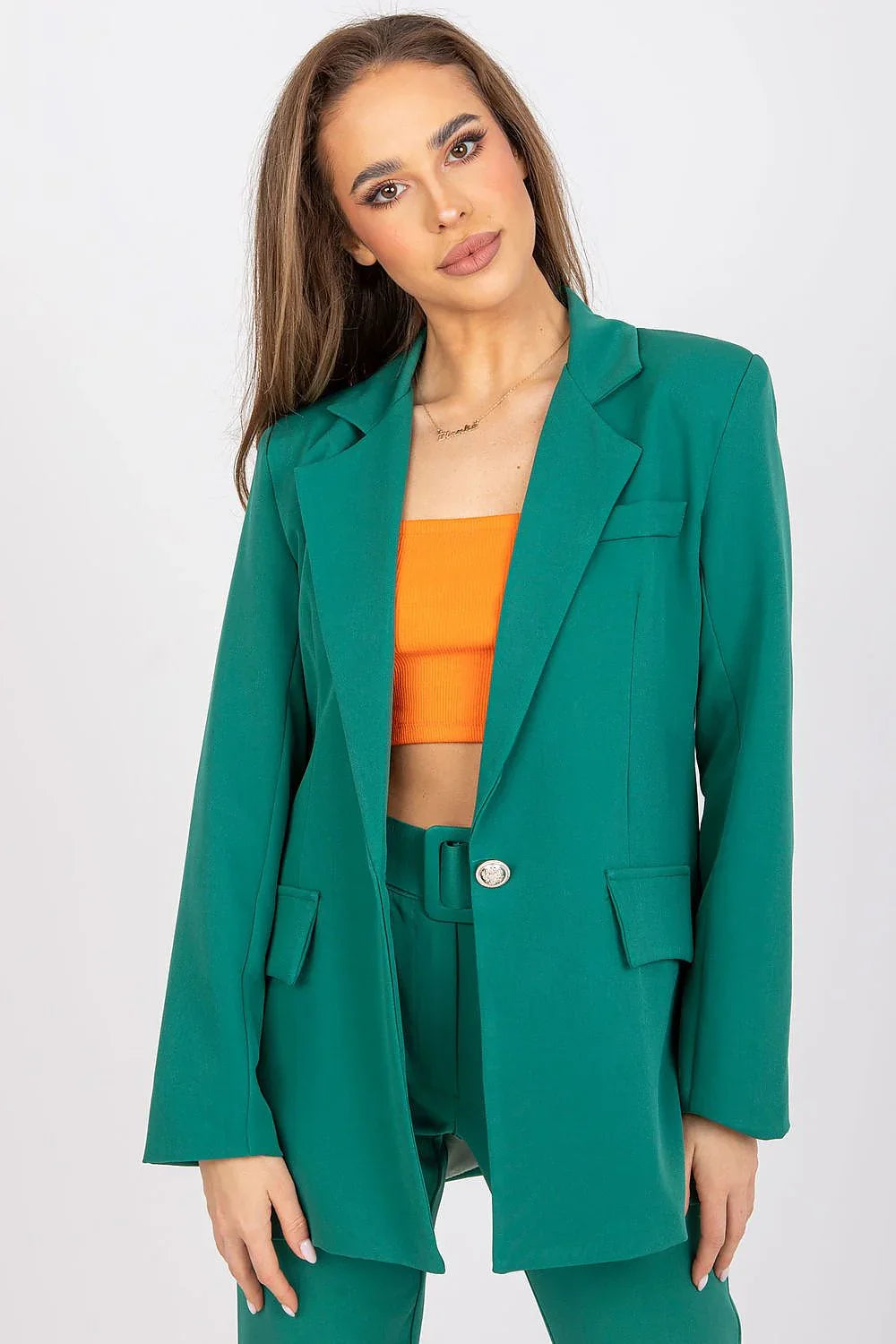 Women Suit Jacket - Stretchable - Button Blazer