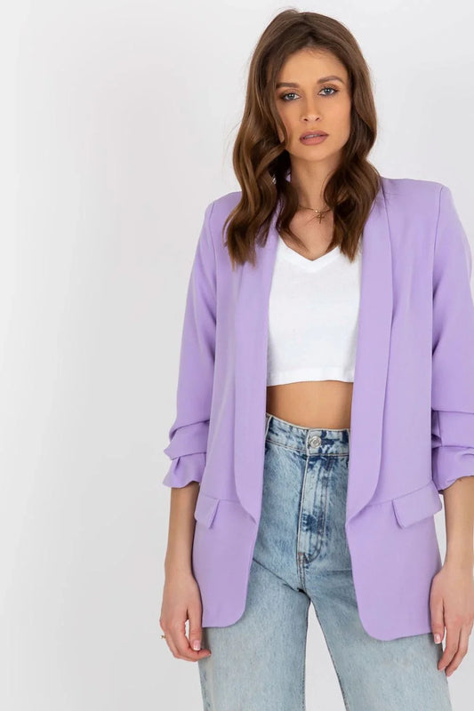 Women Blazer - Stretchable - Open Front - Purple -Guocali
