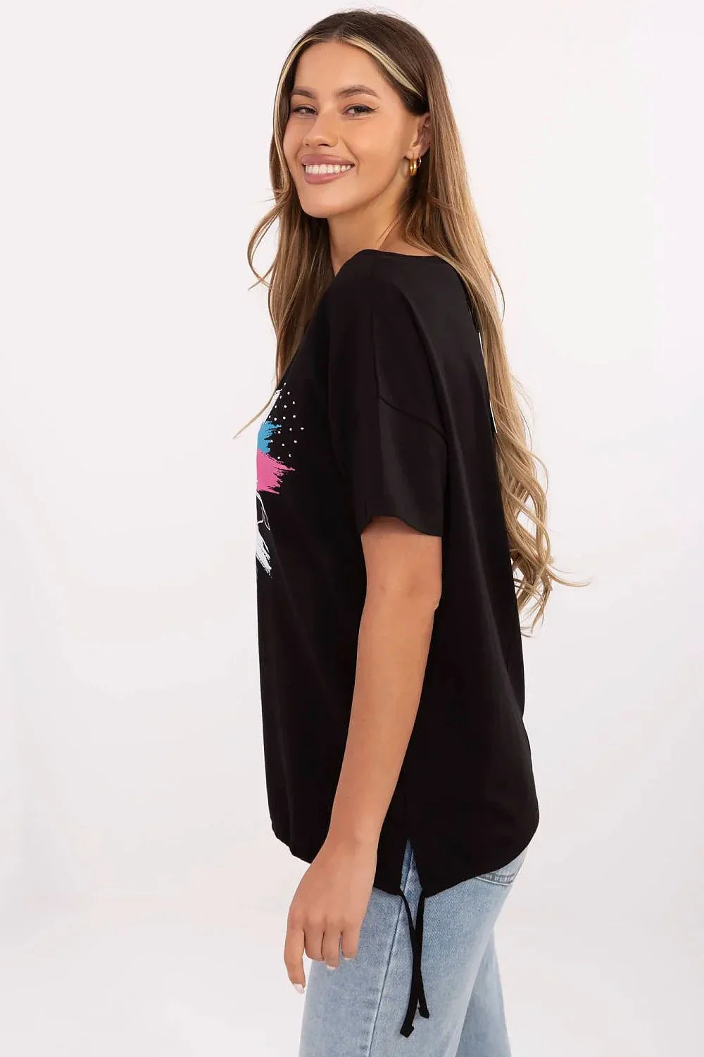 Women Boat-Neck Short-Sleeves T-Shirt – Stretchable, Pink, Blue, White