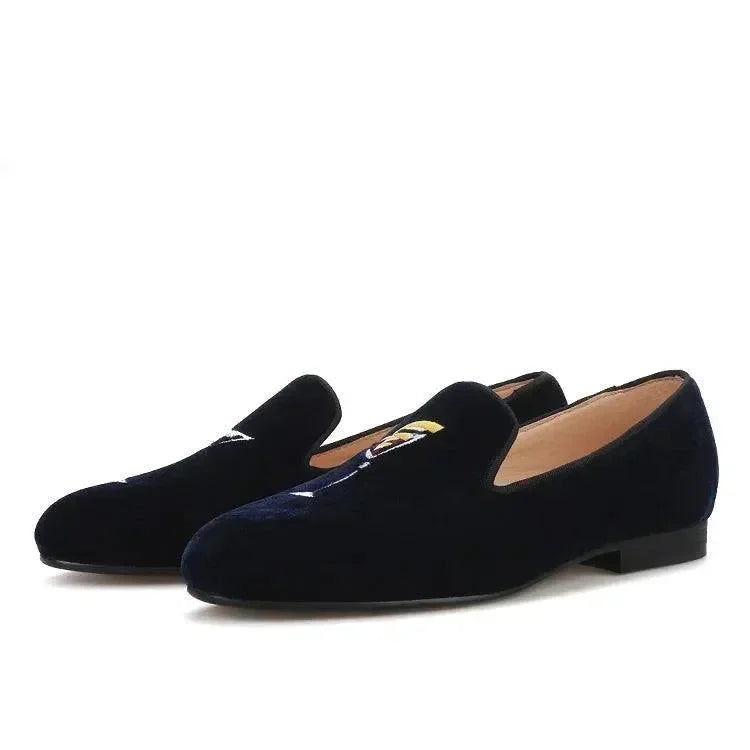 Women Casual Smoking Loafers - Slip-On Flat Shoes