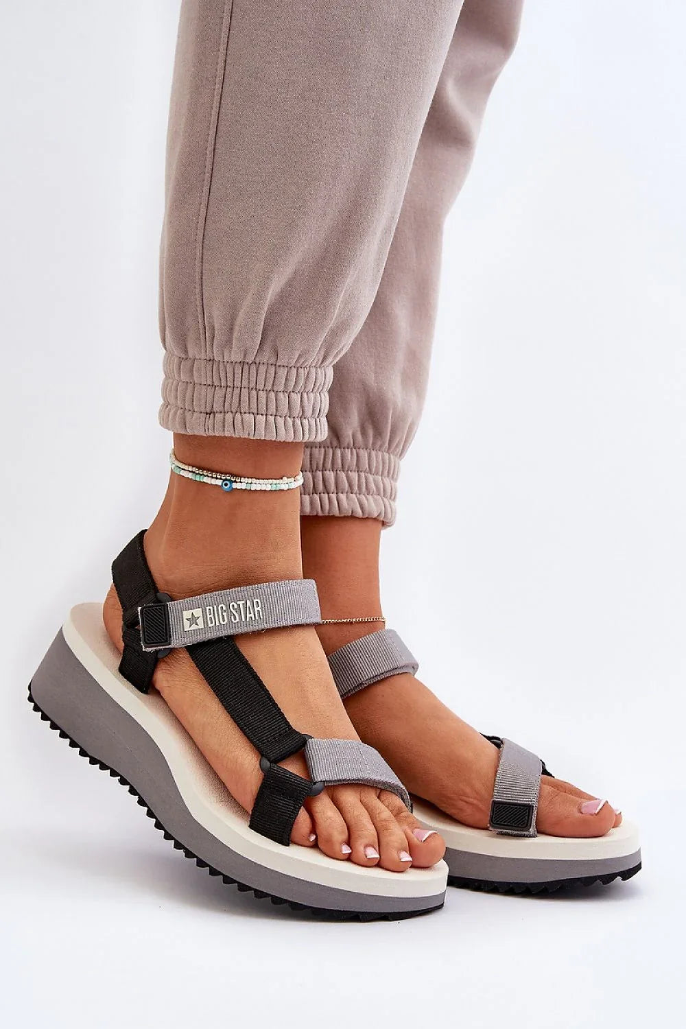 Women Colorblock Platform Walking Sandals - Guocali
