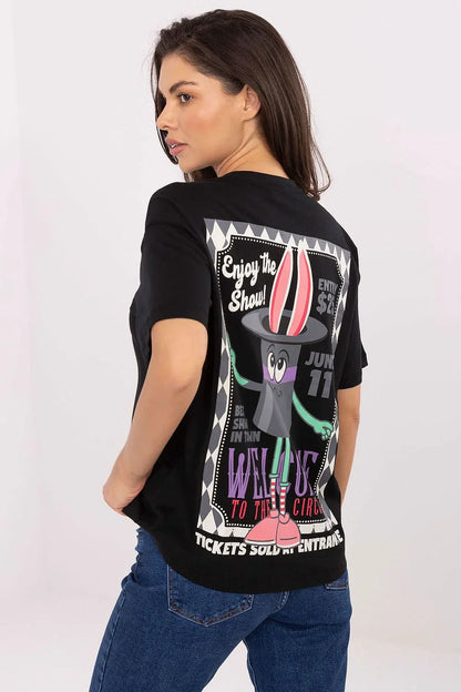 Women Crew-Neck Short-Sleeves T-Shirt – Breathable - Black -Guocali