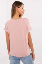 Women Crew-Neck Short-Sleeves T-Shirt – Breathable - Pink -Guocali